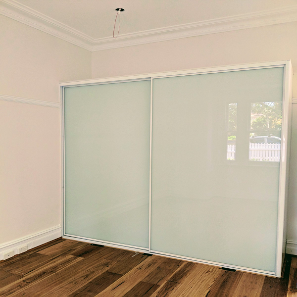Frosted glass sliding doors