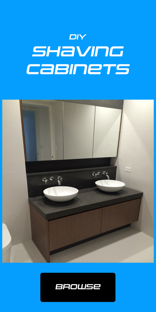 Custom made shaving cabinets