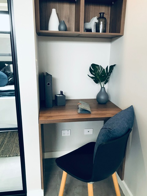 Desk with Book Shelving Above 